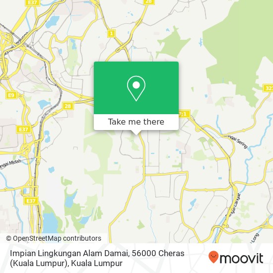 Peta Impian Lingkungan Alam Damai, 56000 Cheras (Kuala Lumpur)
