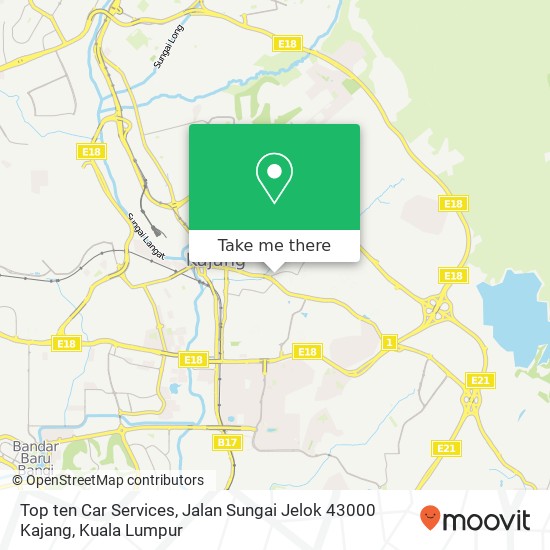 Top ten Car Services, Jalan Sungai Jelok 43000 Kajang map