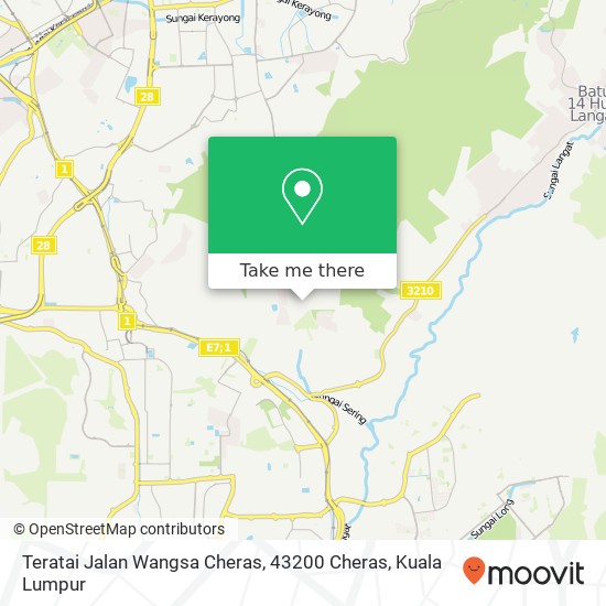 Teratai Jalan Wangsa Cheras, 43200 Cheras map