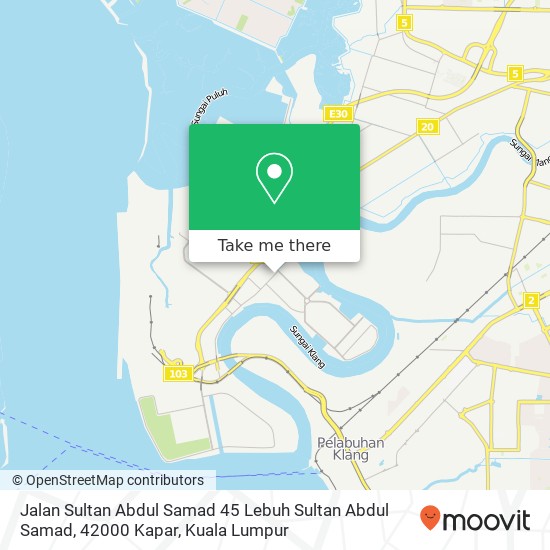 Jalan Sultan Abdul Samad 45 Lebuh Sultan Abdul Samad, 42000 Kapar map