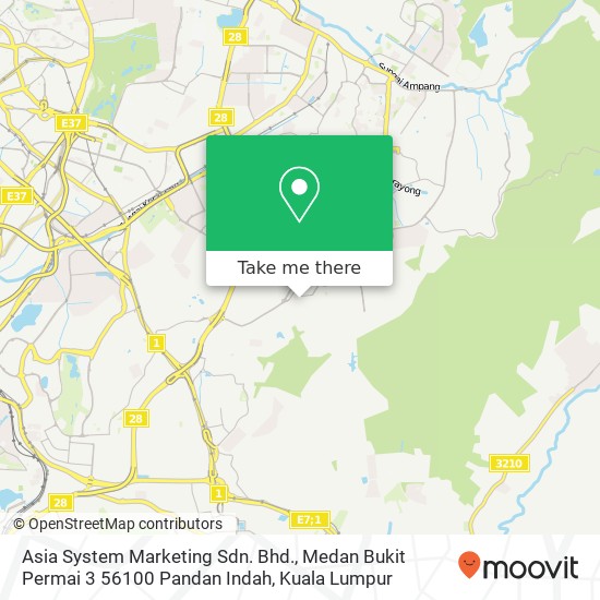 Asia System Marketing Sdn. Bhd., Medan Bukit Permai 3 56100 Pandan Indah map