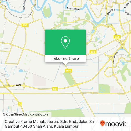 Creative Frame Manufacturers Sdn. Bhd., Jalan Sri Gambut 40460 Shah Alam map