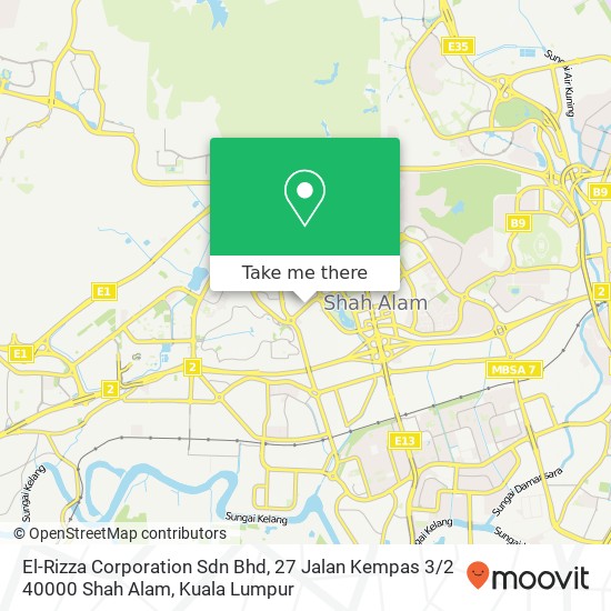 El-Rizza Corporation Sdn Bhd, 27 Jalan Kempas 3 / 2 40000 Shah Alam map