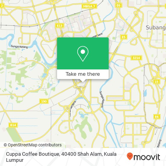 Cuppa Coffee Boutique, 40400 Shah Alam map