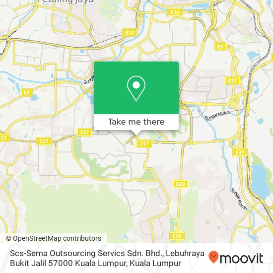 Peta Scs-Sema Outsourcing Servics Sdn. Bhd., Lebuhraya Bukit Jalil 57000 Kuala Lumpur