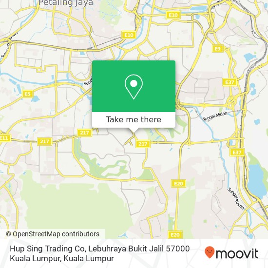 Hup Sing Trading Co, Lebuhraya Bukit Jalil 57000 Kuala Lumpur map