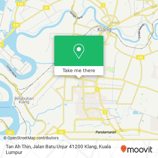 Tan Ah Thin, Jalan Batu Unjur 41200 Klang map