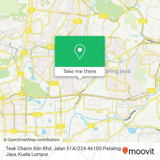 Peta Teak Charm Sdn Bhd, Jalan 51A / 224 46100 Petaling Jaya