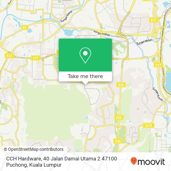 CCH Hardware, 40 Jalan Damai Utama 2 47100 Puchong map