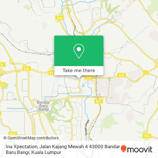 Peta Ina Xpectation, Jalan Kajang Mewah 4 43000 Bandar Baru Bangi