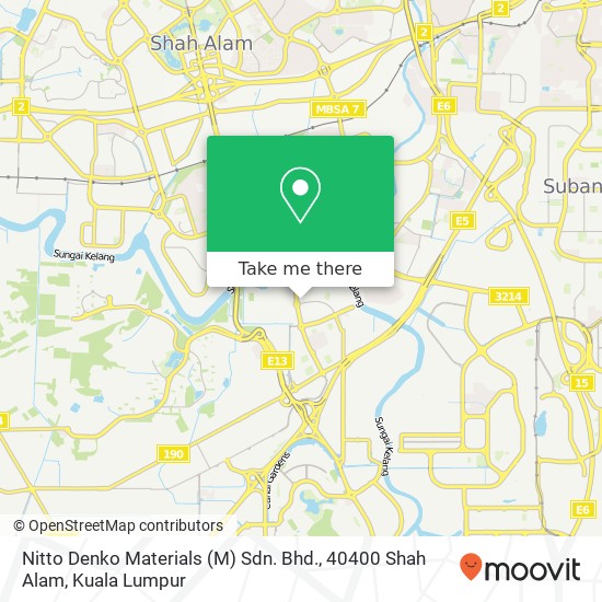 Nitto Denko Materials (M) Sdn. Bhd., 40400 Shah Alam map