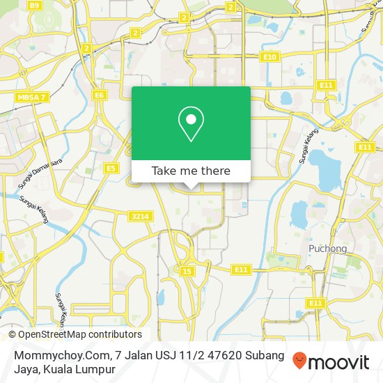 Peta Mommychoy.Com, 7 Jalan USJ 11 / 2 47620 Subang Jaya