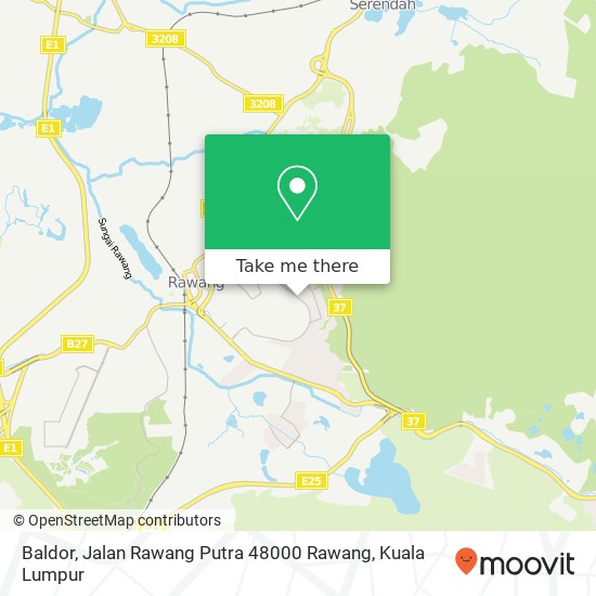 Peta Baldor, Jalan Rawang Putra 48000 Rawang