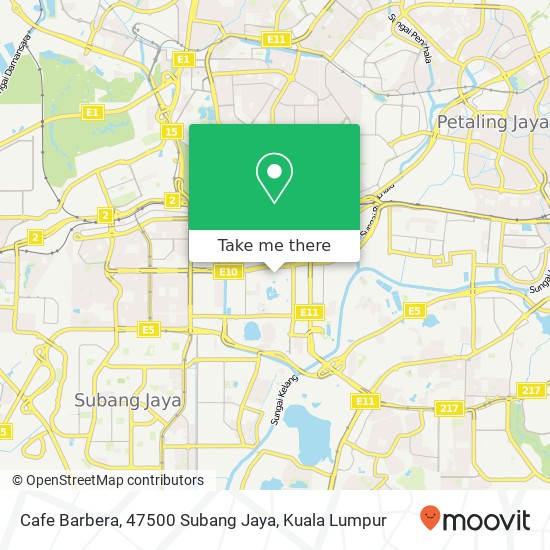 Cafe Barbera, 47500 Subang Jaya map