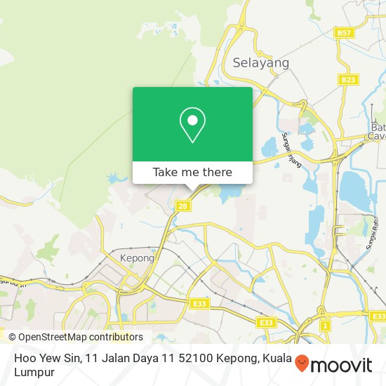 Peta Hoo Yew Sin, 11 Jalan Daya 11 52100 Kepong