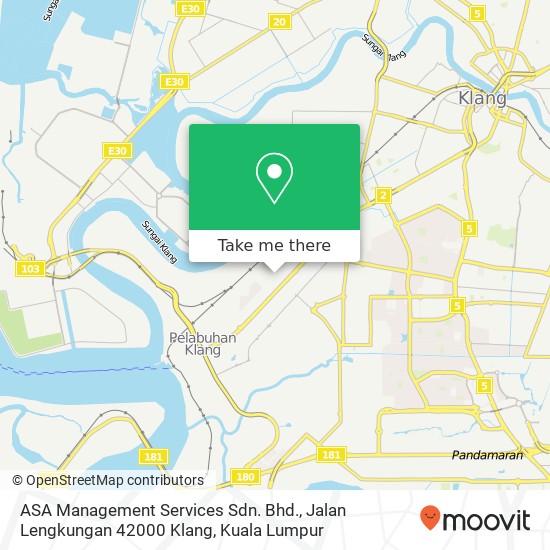 Peta ASA Management Services Sdn. Bhd., Jalan Lengkungan 42000 Klang