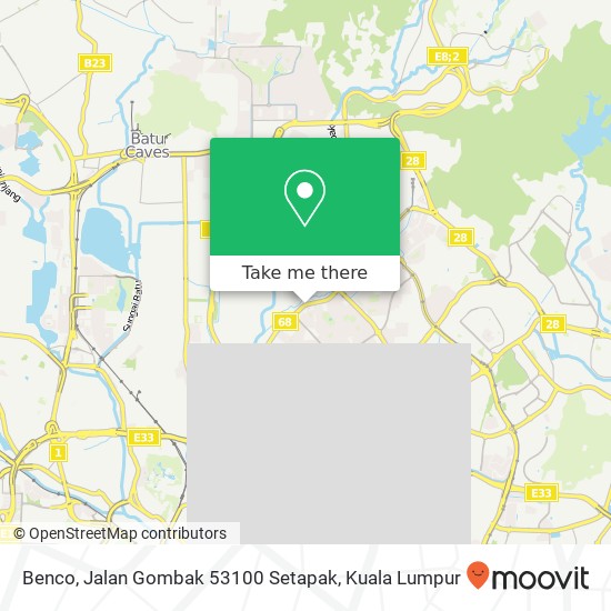 Benco, Jalan Gombak 53100 Setapak map