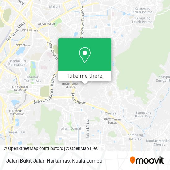 Jalan Bukit Jalan Hartamas map