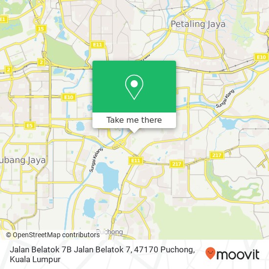 Peta Jalan Belatok 7B Jalan Belatok 7, 47170 Puchong