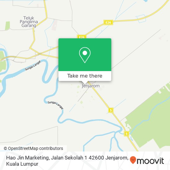 Hao Jin Marketing, Jalan Sekolah 1 42600 Jenjarom map