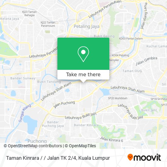 Taman Kinrara / / Jalan TK 2/4 map