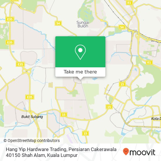 Hang Yip Hardware Trading, Persiaran Cakerawala 40150 Shah Alam map