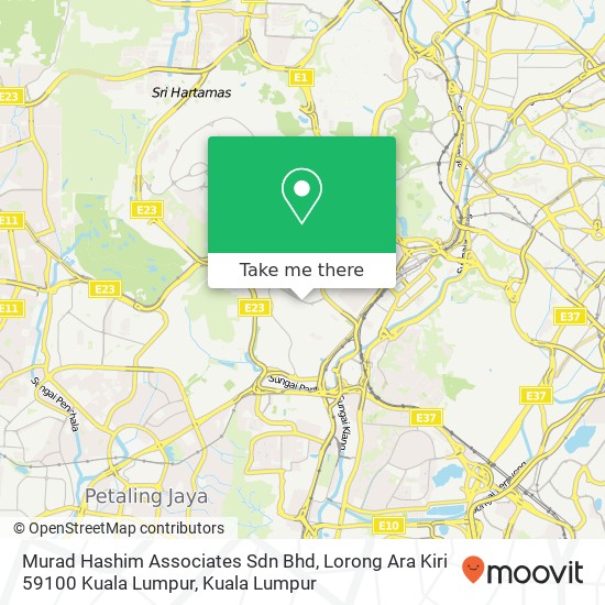 Peta Murad Hashim Associates Sdn Bhd, Lorong Ara Kiri 59100 Kuala Lumpur
