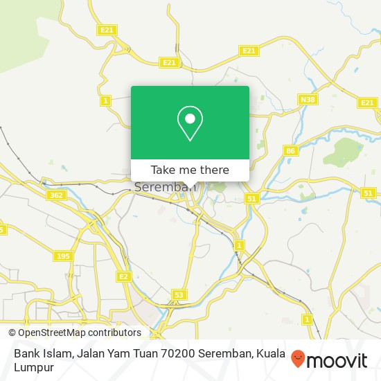 Bank Islam, Jalan Yam Tuan 70200 Seremban map