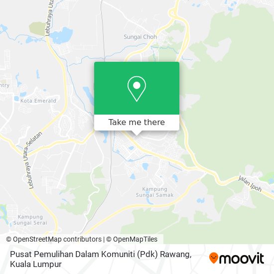 Pusat Pemulihan Dalam Komuniti (Pdk) Rawang map