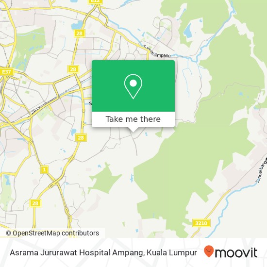 Peta Asrama Jururawat Hospital Ampang