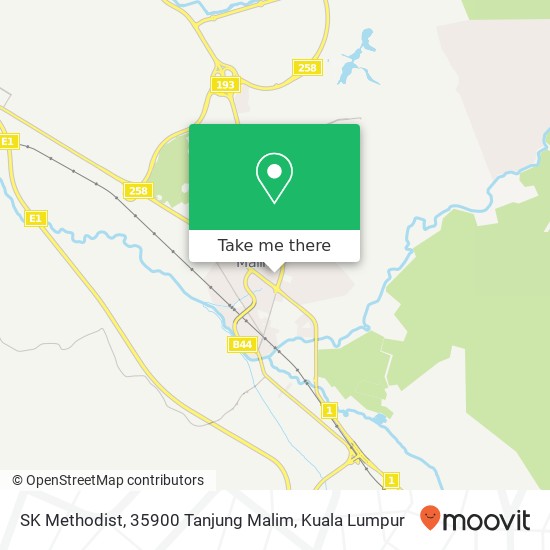 Peta SK Methodist, 35900 Tanjung Malim