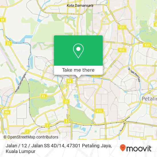 Jalan / 12 / Jalan SS 4D / 14, 47301 Petaling Jaya map