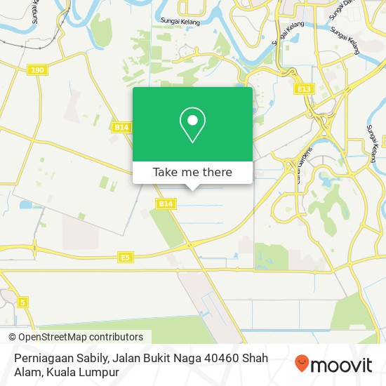 Peta Perniagaan Sabily, Jalan Bukit Naga 40460 Shah Alam