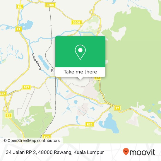 Peta 34 Jalan RP 2, 48000 Rawang