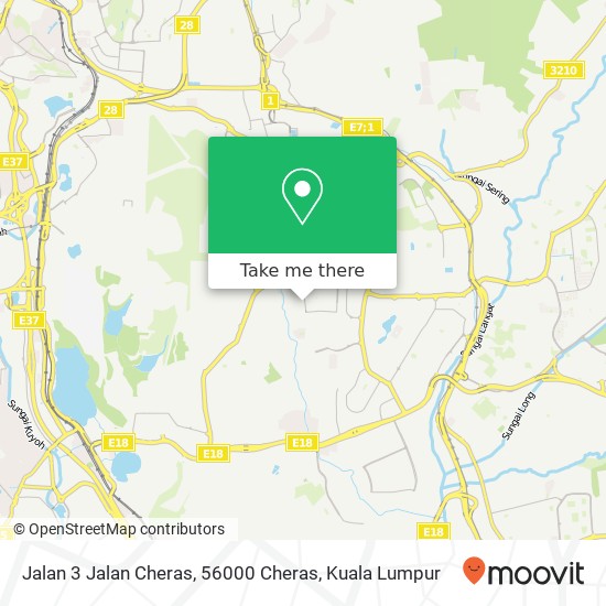 Peta Jalan 3 Jalan Cheras, 56000 Cheras