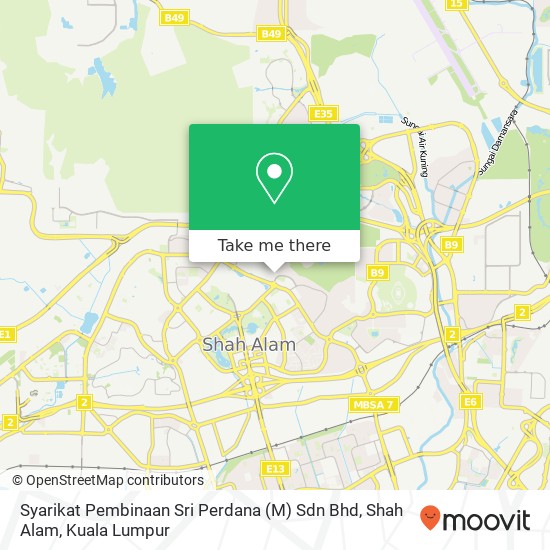 Syarikat Pembinaan Sri Perdana (M) Sdn Bhd, Shah Alam map