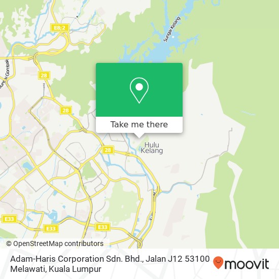 Adam-Haris Corporation Sdn. Bhd., Jalan J12 53100 Melawati map