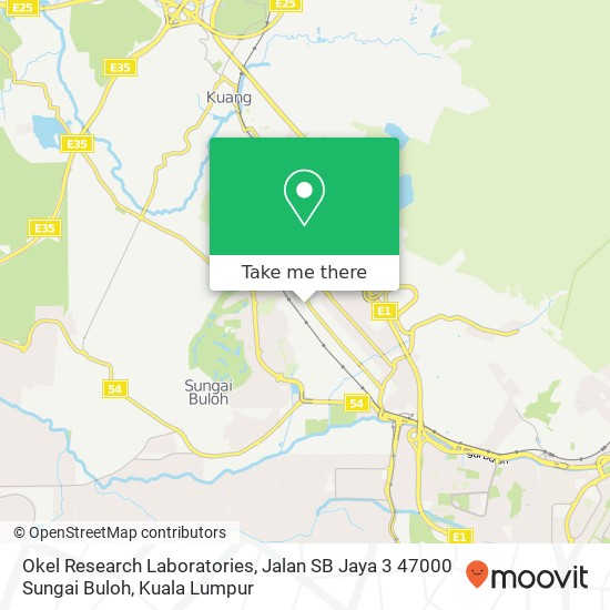 Peta Okel Research Laboratories, Jalan SB Jaya 3 47000 Sungai Buloh