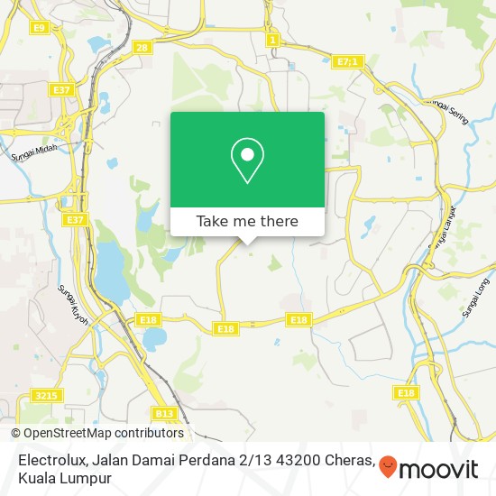 Electrolux, Jalan Damai Perdana 2 / 13 43200 Cheras map