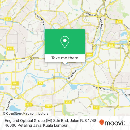 England Optical Group (M) Sdn Bhd, Jalan PJS 1 / 48 46000 Petaling Jaya map