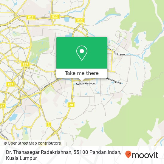 Dr. Thanasegar Radakrishnan, 55100 Pandan Indah map