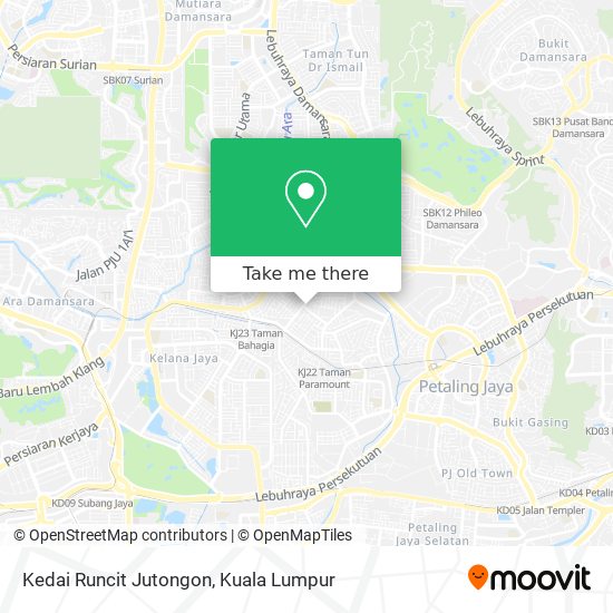 Kedai Runcit Jutongon map