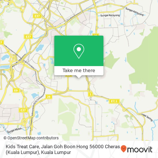 Kids Treat Care, Jalan Goh Boon Hong 56000 Cheras (Kuala Lumpur) map