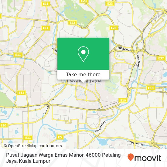 Pusat Jagaan Warga Emas Manor, 46000 Petaling Jaya map