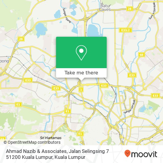 Ahmad Nazib & Associates, Jalan Selingsing 7 51200 Kuala Lumpur map