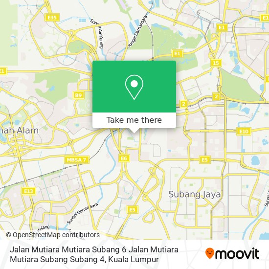 Jalan Mutiara Mutiara Subang 6 Jalan Mutiara Mutiara Subang Subang 4 map