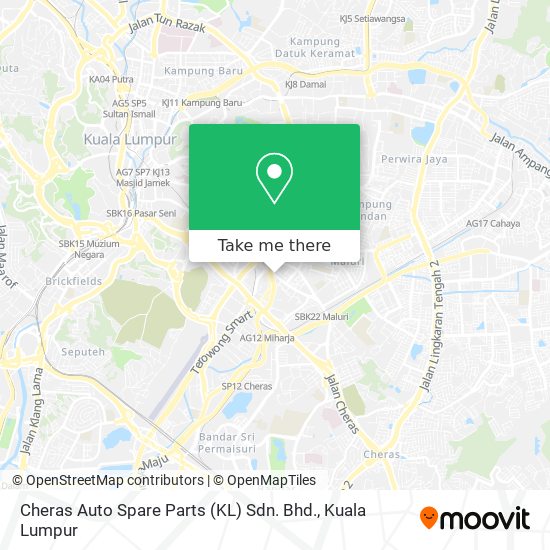Peta Cheras Auto Spare Parts (KL) Sdn. Bhd.