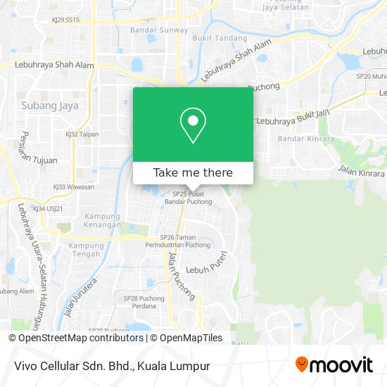 Vivo Cellular Sdn. Bhd. map