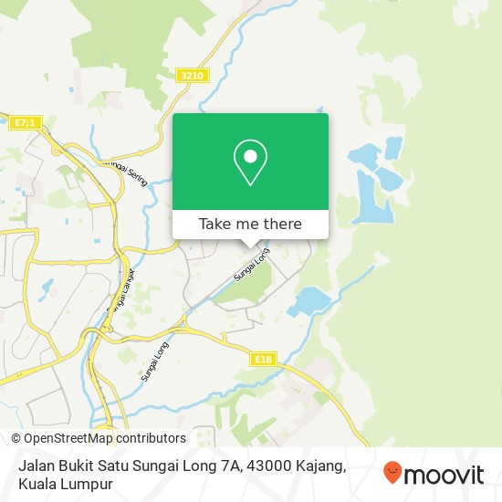 Jalan Bukit Satu Sungai Long 7A, 43000 Kajang map