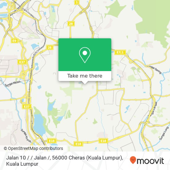 Peta Jalan 10 / / Jalan /, 56000 Cheras (Kuala Lumpur)